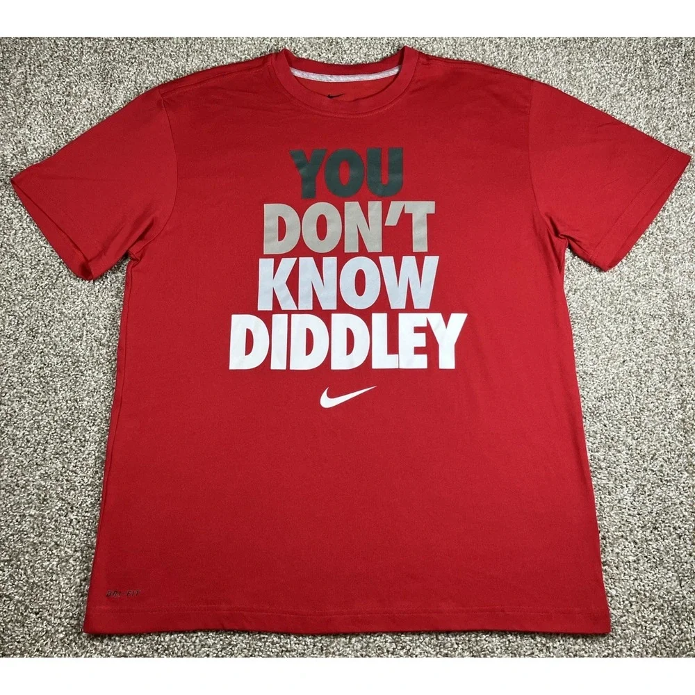 Nike Dri Fit You Don't Know Diddley Red T-Shirt Men's XL Bo Diddley